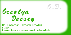 orsolya decsey business card